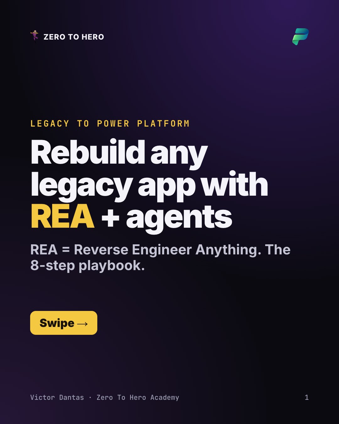 Cover of the free guide Rebuild any legacy app with REA + agents